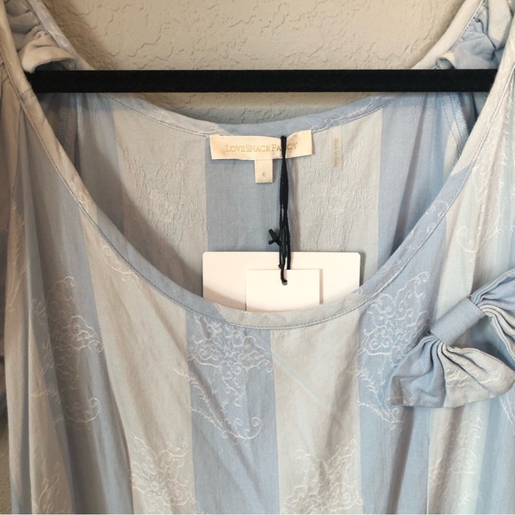 gorgeous blue striped loveshackfancy dress - Picture 3 of 10